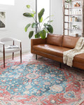 Loloi Skye Collection SKY-05 Brick/Ocean 2'-6" x 12'-0" Runner Rug