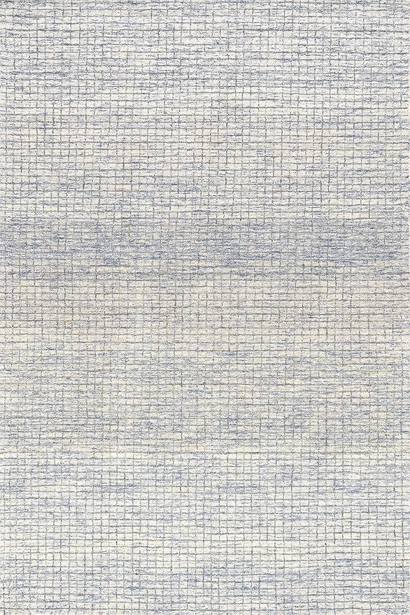 Rugs USA Melrose Light Blue/Ivory, 7'6" x 9'6", Handmade, Wool & Cotton, Soft and Cozy, High Traffic, Stain Resistant, Easy Clean, Durable Area Rug for Bedroom, Living Room, Dining Space, Entryway