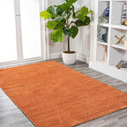 JONATHAN Y Haze Solid Low-Pile Orange Indoor Area Rug 10x14, Coastal,Bohemian,Minimalist,Classic, Easy-Cleaning for Living Room,Bedroom,Kitchen,Pet Friendly,Non-Shedding (SEU100M-14)