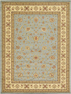 Unique Loom Voyage Collection Traditional Oriental Classic Intricate Design Area Rug (9' 0 x 12' 0 Rectangular, Light Blue/Gold)