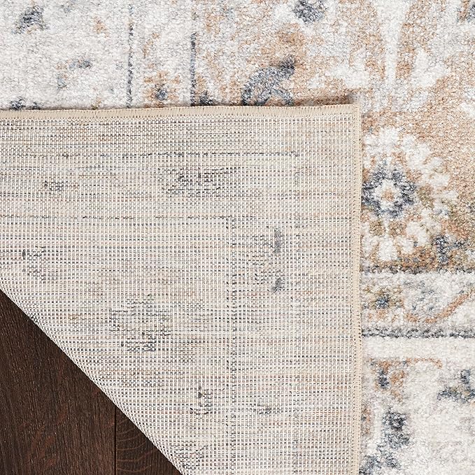 Nourison Home Astra Machine Washable Silver Taupe 2' x 6' Area Rug - Easy Clean, Non Shedding, Bed Room, Living Room, Dining Room, Kitchen (6' Runner)