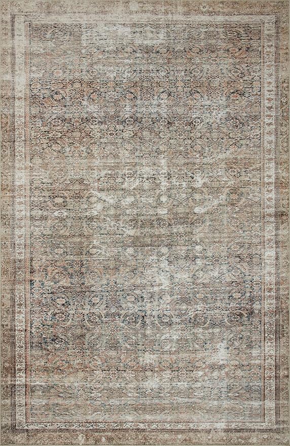Loloi Chris Loves Julia Jules Collection JUL-09 Ink/Terracotta 9'-6'' x 14', .13" Pile Height, Area Rug