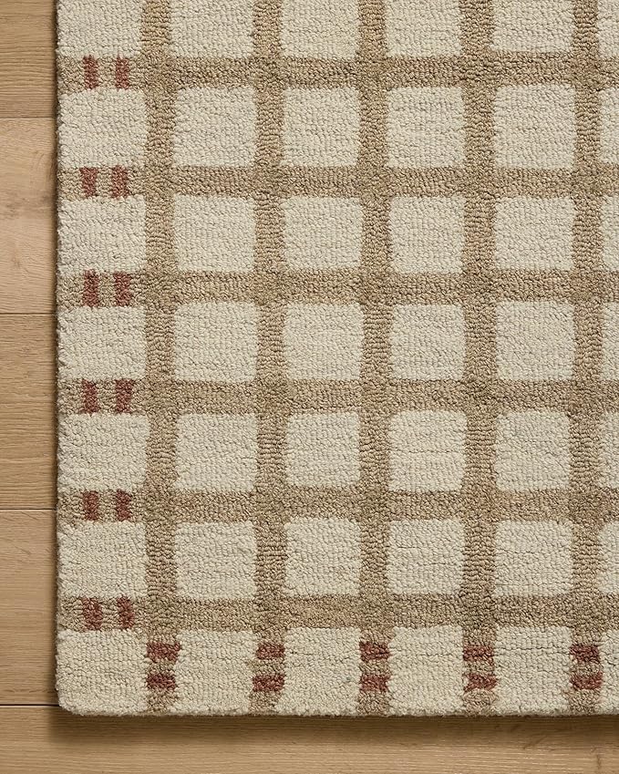 Loloi Magnolia Home by Joanna Gaines Waylon Collection WAY-02 Natural/Rust 3'-6" x 5'-6" Accent Rug