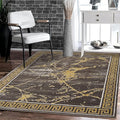 GLORY RUGS Area Rugs Marble 8x10 Brown Gold Carpet Modern Abstract Rug Living Room Dining Bedroom Rug