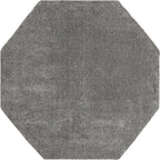 Unique Loom Solo Collection Area Rug - Calabasas (7' 10" Octagon, Gray)