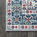 JONATHAN Y Modern Vintage Medallion Blue/Light Grey Indoor Area Rug, 3x5, Country, Floral, Easy-Cleaning for Living Room, Bedroom, Kitchen, Pet Friendly, Non-Shedding (MDP108A-3)
