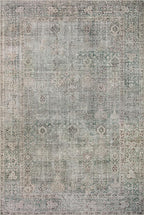 Loloi Chris Loves Julia Jules Collection JUL-08 Emerald/Antique Ivory 8'-6'' x 11'-6'', .13" Pile Height, Area Rug