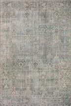 Loloi Chris Loves Julia Jules Collection JUL-08 Emerald/Antique Ivory 7'-6'' x 9'-6'', .13" Pile Height, Area Rug