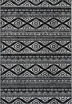 SAFAVIEH Tulum Collection Accent Rug - 2' x 5', Black & Ivory, Moroccan Boho Tribal Design, Non-Shedding & Easy to Clean, Ideal for Front Door, Kitchen, Entryway, Foyer (TUL272Z)
