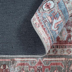 Washable Area Rug. Modern Farmhouse. Vintage. Turkish. Bohemian. Distressed. Oriental. Traditional. Rugs for Living Room. Dining. Bedroom. Office. Entryway. Foyer. (858RM, 9'5" x 14')