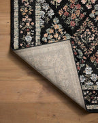 Loloi Rifle Paper Co. Laurel Collection LAU-04 Black/Multi 5'-3" x 7'-8" Area Rug