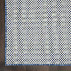 Nourison Home Courtyard Ivory Blue 10' x 14' Area Rug - Easy Clean, Non Shedding, Bed Room, Living Room, Dining Room, Kitchen (10' x 14')