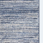 Well Woven Custom Size Hallway & Stair Runner- Harlow Delphi Blue 31 Inches Wide x 11 Feet Long Runner (31" x 11') Runner Rug - Modern Stripes Pattern, Ultra-Soft, Easy-Clean
