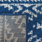SAFAVIEH Tulum Collection Runner Rug - 2' x 19', Navy & Ivory, Moroccan Boho Tribal Design, Non-Shedding & Easy to Clean, Ideal for Living Room, Hallway, Foyer, Bedroom (TUL272N)