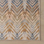 Dash & Albert Seneca Natural Machine Washable Rug, 3 X 5 Feet, Tan Geometric Pattern