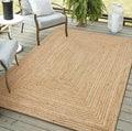 Savi Home Natural Jute Area Rug 4x6 FT – Handwoven Braided Farmhouse Rug, 72x48 Inch Handloom Entryway Rug, Rustic Doormat for Kitchen, Living Room, Pets & Indoor Decor