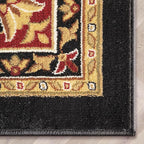 Well Woven Barclay Collection Medallion Kashan Black 8x10 Area Rug - for Living Room, Bedroom, and Dining Room