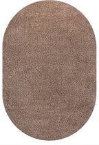 JONATHAN Y Haze Solid Low-Pile Brown 4x6 Oval Indoor Area Rug, Coastal,Bohemian,Minimalist,Classic, Easy-Cleaning for Living Room,Bedroom,Kitchen,Pet Friendly,Non-Shedding (SEU100J-4OV)