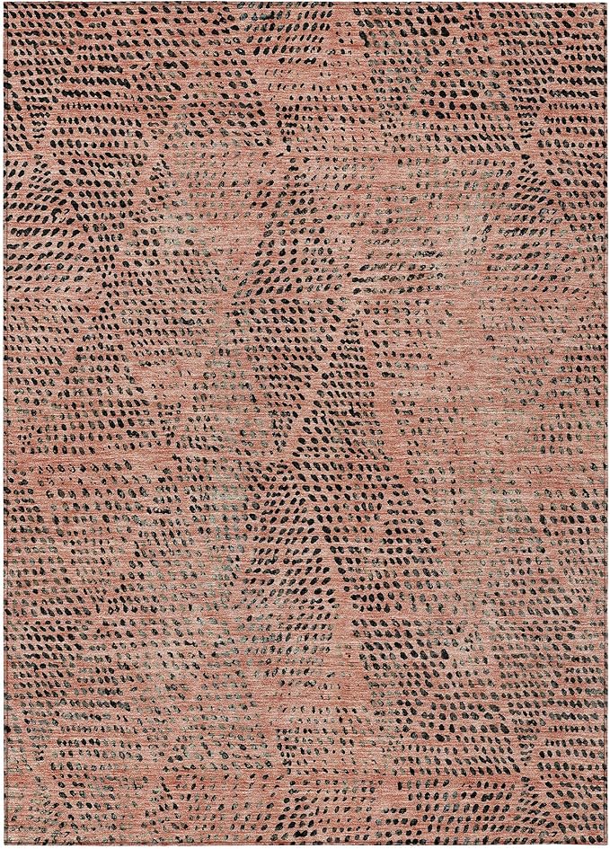 Addison Rugs Chantille ACN591 Salmon 8' x 10' Indoor Outdoor Area Rug, Easy Clean, Machine Washable, Non Shedding, Bedroom, Living Room, Dining Room, Kitchen, Patio Rug