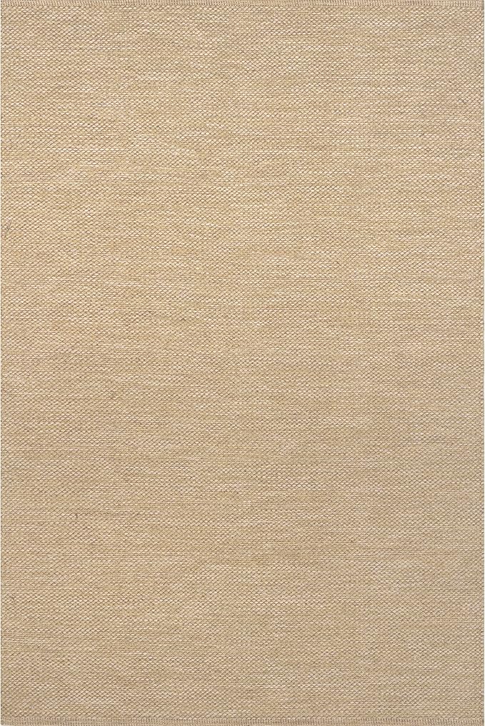 nuLOOM Alessi Solid Farmhouse Cotton Area Rug, 4x6, Beige
