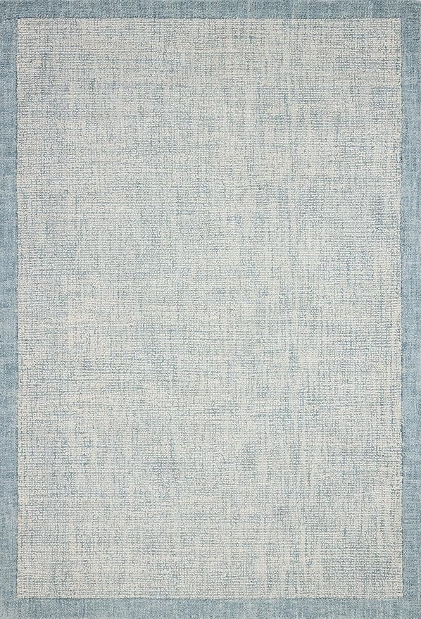 Loloi Magnolia Home by Joanna Gaines Henley Collection HNY-01 Ivory/Blue 2'-6" x 9'-6" Runner Rug