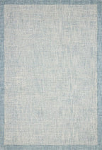 Loloi Magnolia Home by Joanna Gaines Henley Collection HNY-01 Ivory/Blue 2'-6" x 7'-6" Runner Rug