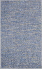 Nourison Home Nourison Essentials Blue Grey 3' x 5' Area Rug - Easy Clean, Non Shedding, Bed Room, Living Room, Dining Room, Kitchen (3' x 5')