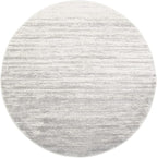 SAFAVIEH Adirondack Collection Area Rug - 12' Round, Ivory & Silver, Modern Ombre Design, Non Shedding & Easy to Clean, Ideal for Living Room, Bedroom, Office, Dining Space (ADR113B)