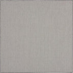 Nourison Home Courtyard Ivory Charcoal 6' x Square Area Rug - Easy Clean, Non Shedding, Bed Room, Living Room, Dining Room, Kitchen (6' x Square)