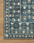 Loloi Rifle Paper Co. Eden Collection EDE-03 Lattice Indigo 2'-6" x 7'-6" Runner Rug feat. CloudPile™
