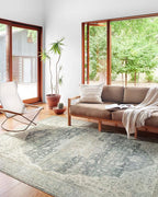 Loloi Skye Collection SKY-12 Charcoal/Dove 7' x 9' Oval Area Rug