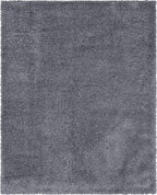 Unique Loom Davos Shag Collection Area Rug - Solid (8' x 10' Rectangle, Peppercorn)