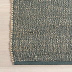 Nuloom Elfriede Handmade, Green/Natural, 5' x 8', Jute & Cotton, Textured and Earthy, High Traffic, Stain Resistant, Easy Clean, Durable Area Rug for Bedroom, Living Room, Dining, Entryway