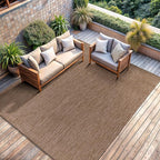 CAMILSON Outdoor Rug 9x12 Modern Area Rugs for Large Indoor and Outdoor Patios and Porches - Waterproof, Washable, Non-Shedding, Easy-to-Clean Outside Carpet (9 x 12, Solid - Jute)
