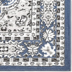 Home Dynamix Premium Sakarya Traditional Medallion Border Area Rug, Midnight Blue, 9'2"x12'5" Rectangle