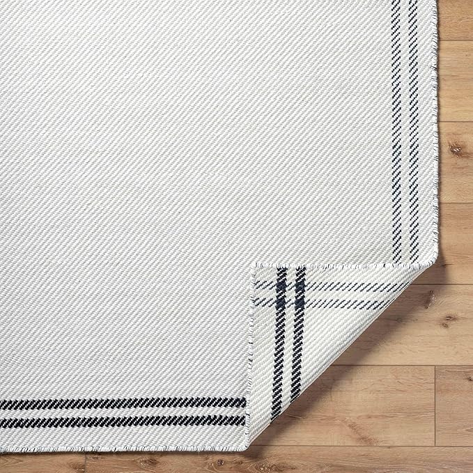 Mark&Day Wool Rugs, 4x6 Janmichael Cottage Light Silver/Black Area Rug, Silver Black Carpet for Living Room, Bedroom or Kitchen (3'6" x 5'6")