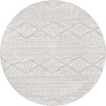 SAFAVIEH Tulum Collection Area Rug - 12' Round, Light Grey & Ivory, Moroccan Boho Tribal Design, Non-Shedding & Easy to Clean, Ideal for Living Room, Bedroom, Dining Space (TUL272F)