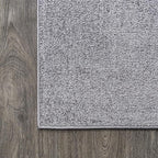 JONATHAN Y Haze Solid Low-Pile Gray Indoor Area Rug 4x6, Coastal,Bohemian,Minimalist,Classic, Easy-Cleaning for Living Room,Bedroom,Kitchen,Pet Friendly,Non-Shedding (SEU100A-4)