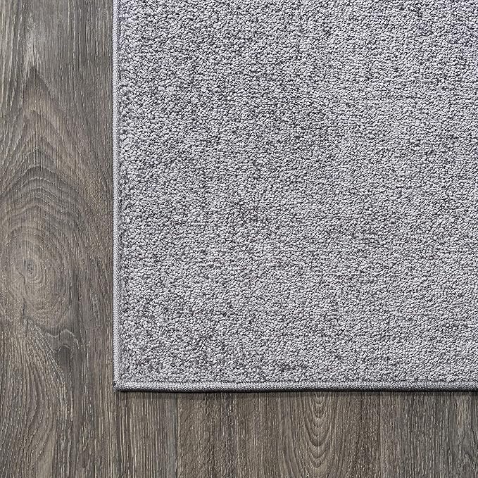 JONATHAN Y Haze Solid Low-Pile Gray Indoor Area Rug 5x8, Coastal,Bohemian,Minimalist,Classic, Easy-Cleaning for Living Room,Bedroom,Kitchen,Pet Friendly,Non-Shedding (SEU100A-5)