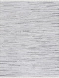 SAFAVIEH Rag Rug Collection X-Large Area Rug - 12' x 18', Grey, Handmade Boho Stripe Cotton, Ideal for High Traffic Areas in Living Room, Bedroom (RAR121A)