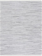 SAFAVIEH Rag Rug Collection X-Large Area Rug - 12' x 18', Grey, Handmade Boho Stripe Cotton, Ideal for High Traffic Areas in Living Room, Bedroom (RAR121A)