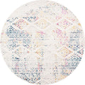 SAFAVIEH Tulum Collection Area Rug - 11' Round, Ivory & Blue, Moroccan Boho Tribal Design, Non-Shedding & Easy to Clean, Ideal for Living Room, Bedroom, Dining Space (TUL272C)