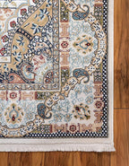 Unique Loom Narenj Collection Classic Traditional Medallion Textured Design Area Rug, 8 x 10 ft, Ivory/Tan