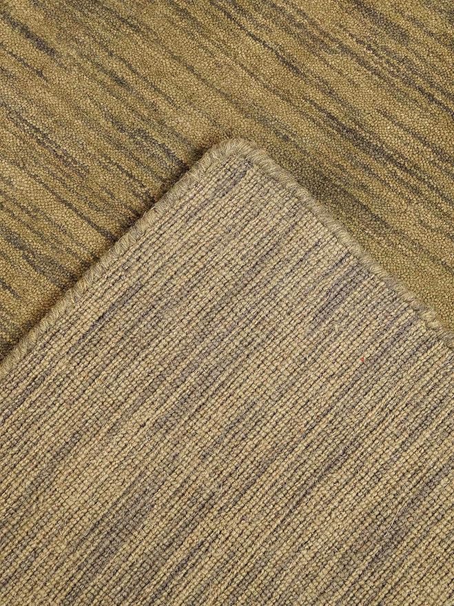 Rugsotic Carpets Hand Knotted Loom Wool 8'x10' Area Rug Solid Green L00111