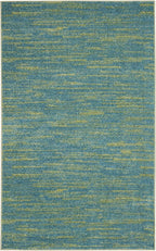 Nourison Home Nourison Essentials Blue Green 3' x 5' Area Rug - Easy Clean, Non Shedding, Bed Room, Living Room, Dining Room, Kitchen (3' x 5')