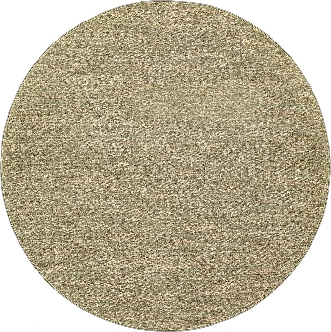 Nourison Home Nourison Essentials Green Gold 6' x Round Area Rug - Easy Clean, Non Shedding, Bed Room, Living Room, Dining Room, Kitchen (6' x Round)