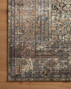 Loloi Amber Lewis Morgan Collection MOG-03 Denim/Multi 2'-3" x 7'-6" 38" Thick Runner Rug feat. CloudPile, Neutral, Room Décor, Vintage Inspired, Livingroom, Bedroom, Dining Area