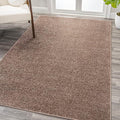 Eyely UES100J-6 Supersoft Haze Solid Low-Pile Indoor Area Rug, Coastal, Bohemian, Minimalist, Classic, Casual for Bedroom,Kitchen,Living Room,Non Shedding,Easy-Washing, Brown, 6 X 9