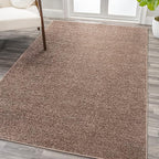 Eyely UES100J-6 Supersoft Haze Solid Low-Pile Indoor Area Rug, Coastal, Bohemian, Minimalist, Classic, Casual for Bedroom,Kitchen,Living Room,Non Shedding,Easy-Washing, Brown, 6 X 9