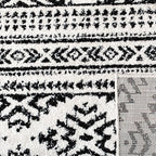 SAFAVIEH Tulum Collection Runner Rug - 2' x 8', Ivory & Black, Moroccan Boho Tribal Design, Non-Shedding & Easy to Clean, Ideal for Living Room, Hallway, Foyer, Entryway, Bedroom (TUL272B)